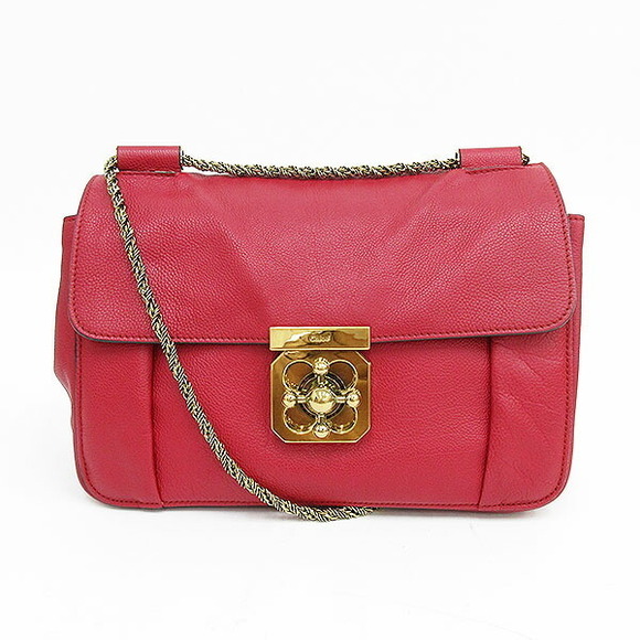 Chloe Leather Elsie Red Bag Shoulder Chain - Picture 2 of 8